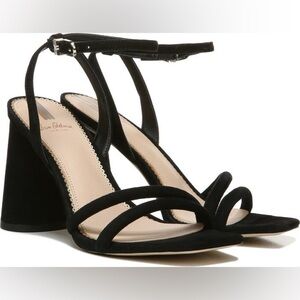 Sam Edelman Black Suede Strappy Block Heel Sandals